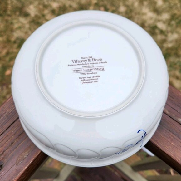 Villeroy & Boch Vieux Luxembourg Round Vegetable Serving Bowl Blue Floral 8" - Picture 4 of 7